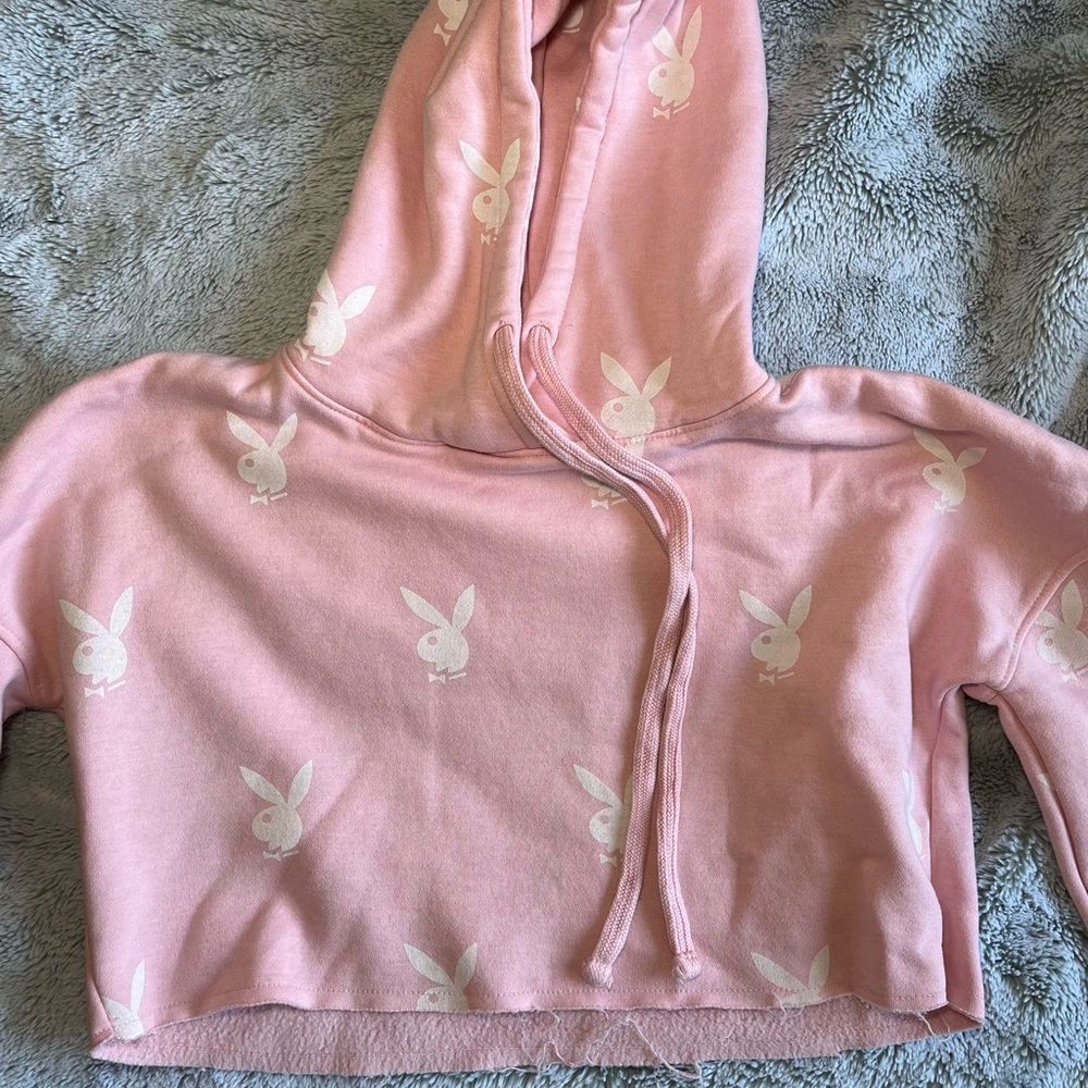 PLAYBOY Pink Bunny Print Hoodie